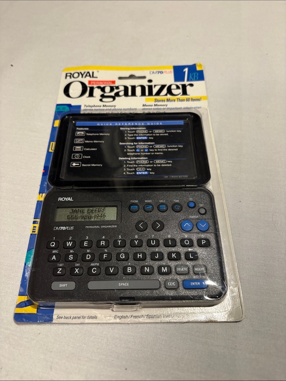 VINTAGE Royal DM 70 Plus Personal organizer. New in original packaging/